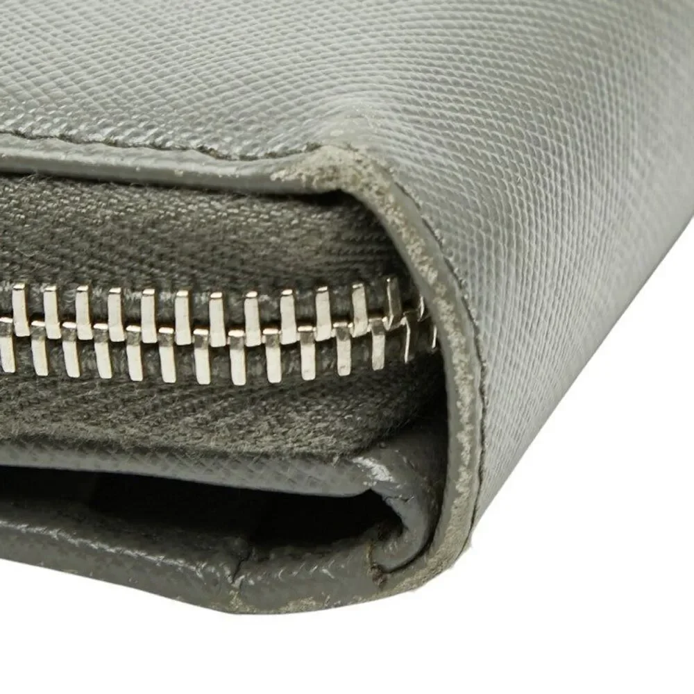 Prada Saffiano Zip Long Wallet